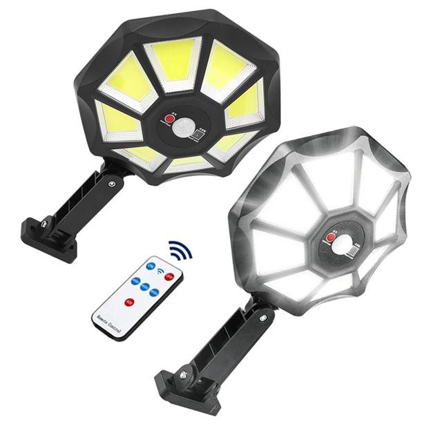 Powermaster ZB-168B Kumandalı 3 Çalışma Modlu Sensörlü Beyaz Solar Aydınlatma