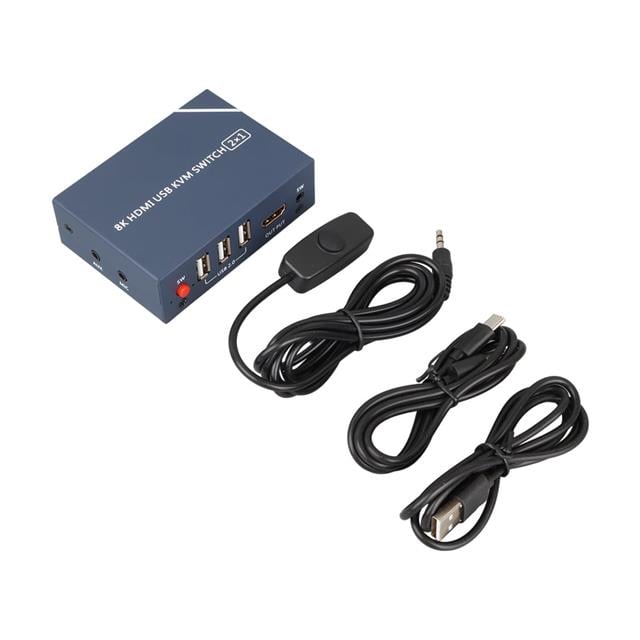 Powermaster PM-11777 8K Hdmi Usb Kvm Switch 2x1