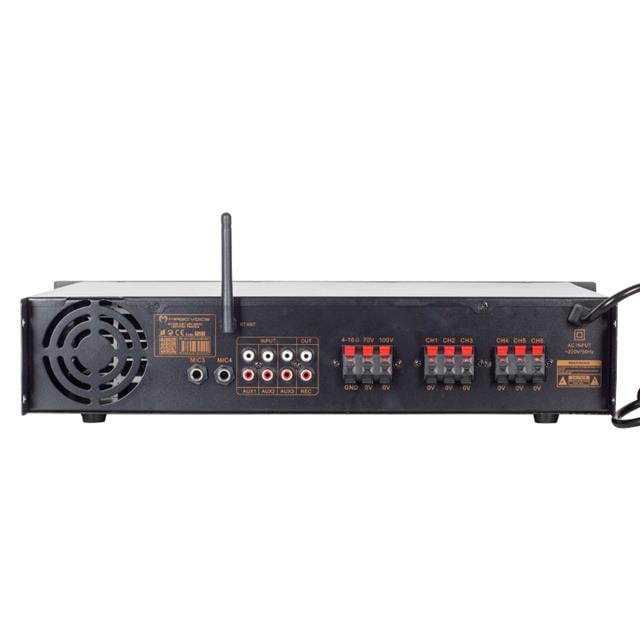 MagicVoice MV-1218 240W 5 Bölgeli USB/SD/Bluetooth Hat Trafolu Profesyonel PA Amfi