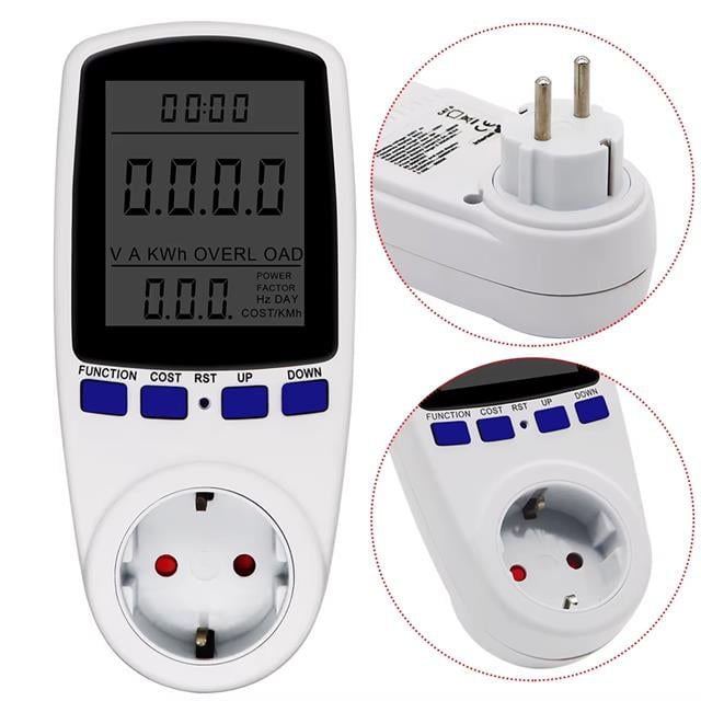 Powermaster PM-001 Dijital Wattmetre Elektrik Ölçüm Cihazı (230V-3680W / Maks:16A)