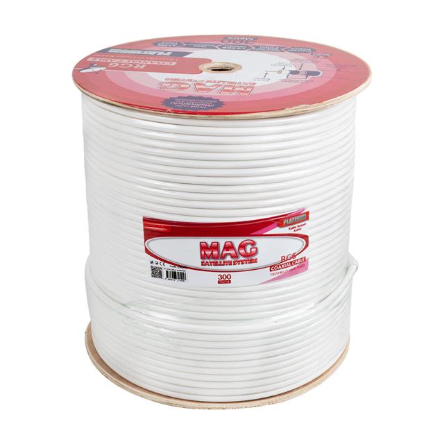Mag Platinum RG6/U4 Trishield 64 Tel Koaksiyel 300 Metre Anten Uydu Kablosu