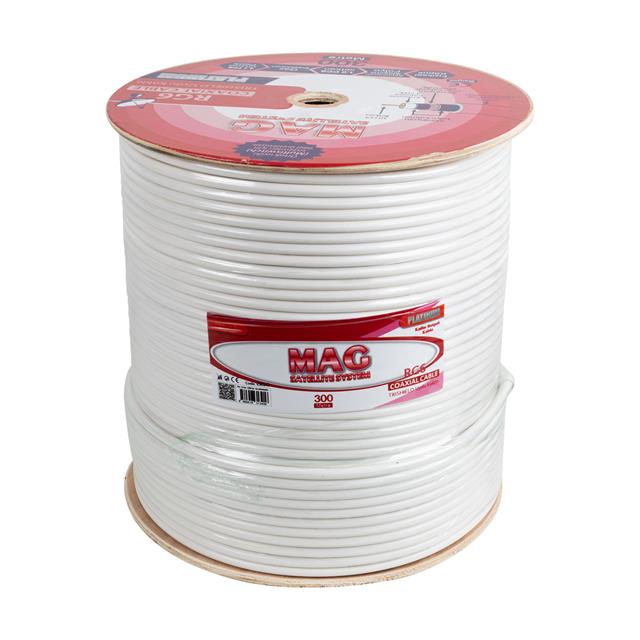 Mag Platinum RG6/U4 Trishield 64 Tel Koaksiyel 300 Metre Anten Uydu Kablosu