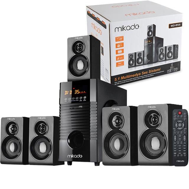 Mikado MD-856BT USB-SD-FM Destekli Multimedya 5+1 Bluetooth Speaker