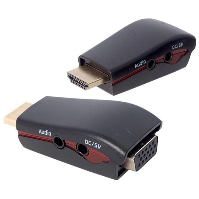 Powermaster PM-13645 HDMI Erkek to VGA Dişi Audio Girişli Çevirici Aparat