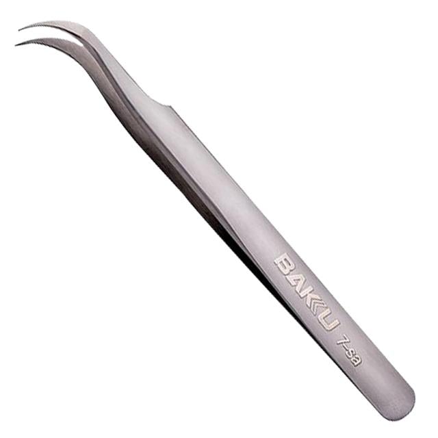 Baku BK-T7-7-SA S2 Çelik Eğri Uçlu Hassas Elektronik Tamir ve Lehimleme Cımbızı
