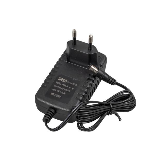 Weko 24 Volt 1 Amper 24 Watt Plastik Kasa Priz Tipi Adaptör (5.5x2.5 Uçlu)