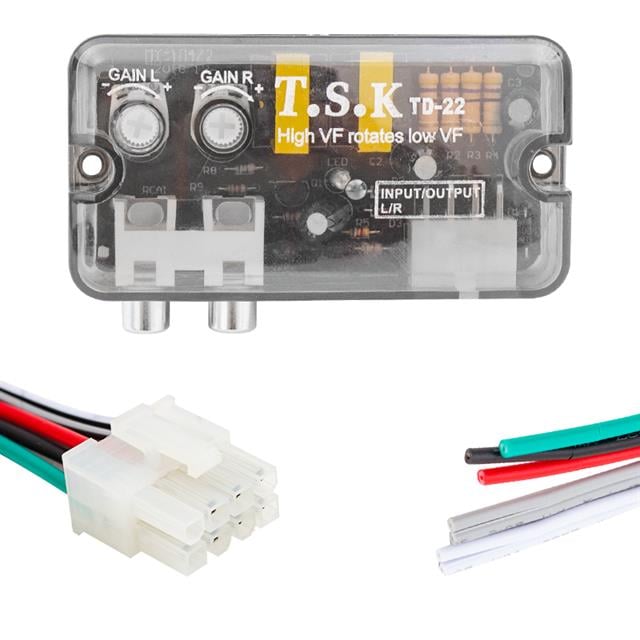 Magicvoice TD-22 Ayarlı Oto Deck Anfi Çevirici Remote Çıkışlı Gecikmeli High-Low Ses Dönüştürücü