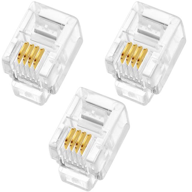 PowerMaster PM-1594 RJ9 4P/4C İnce Telefon Jack Soketi (100’Lük Paket)