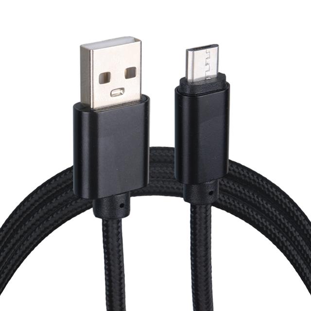 PowerMaster S3-S4 Samsung Micro USB Şarj Ve Data Kablosu 1 Metre Örgülü Siyah
