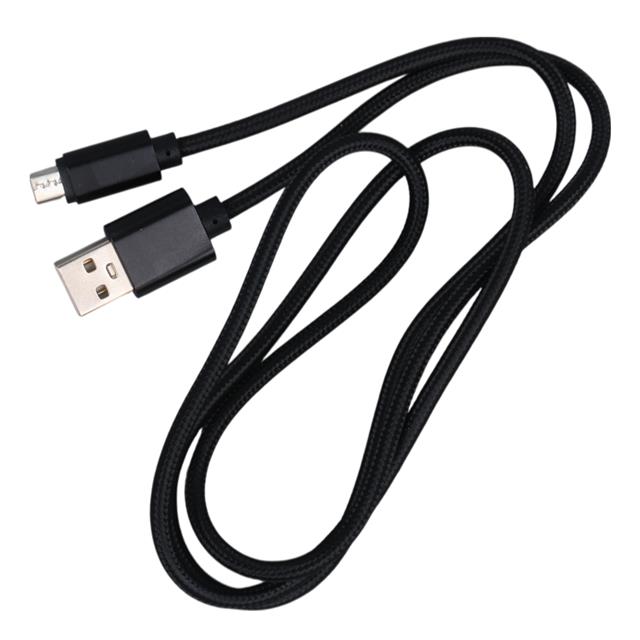PowerMaster S3-S4 Samsung Micro USB Şarj Ve Data Kablosu 1 Metre Örgülü Siyah