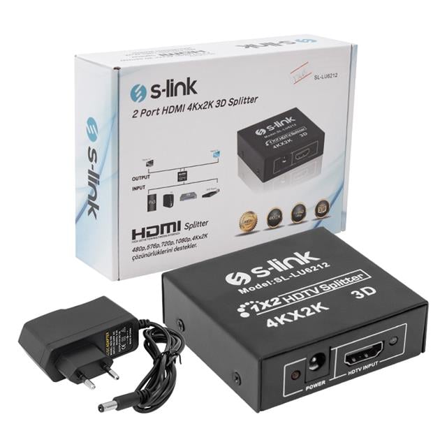 S-Link SL-LU6212 2 Port 4K-2K HDMI Dağıtıcı