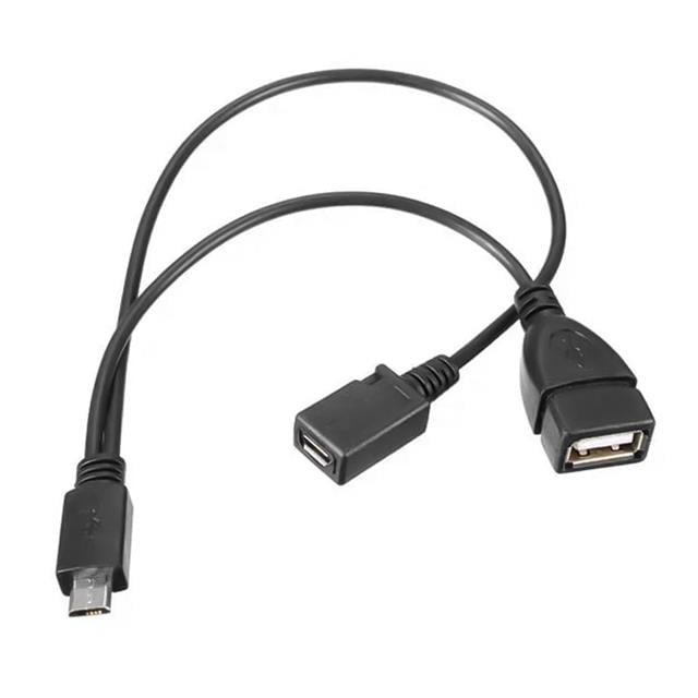 Powermaster PM-17971 USB Dişi Micro USB Erkek Dişi 20 Cm Y OTG Kablo