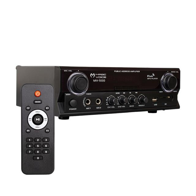 MagicVoice MV-500 100W USB/SD/Bluetooth 2 Bölgeli Hat Trafolu Amfi
