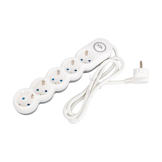 Vea 5’li Kablolu Anahtarlı 1,5 Metre Akım Korumalı Grup Priz VE-2S5S