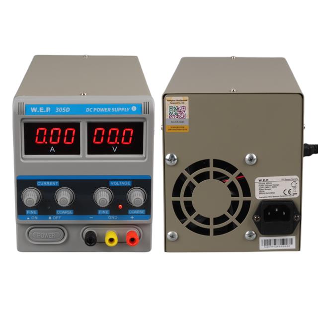 WEP 305D Ayarlanabilir Güç Kaynağı Laboratuvar Tipi DC0-30 Voltaj 0-5 Amper Adaptör