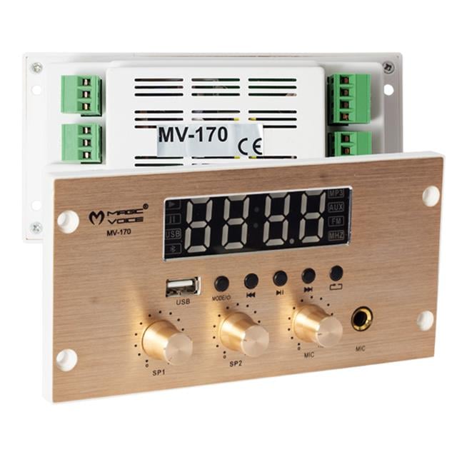 Magicvoice MV-170 USB-BT-Mic. Girişli 4x25W Müzik Kontrol Cihazı