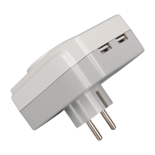 PowerMaster PM-18721 16 Amper - 3680 Watt Tekli Çocuk Korumalı 2 USB’LI 1400 Joule Akım Korumalı Priz