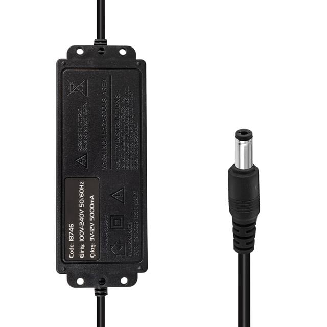 Powermaster PM-18746 Dijital Ekranlı 12 Volt - 24 Volt / 5 Amper Çok Uçlu Ayarlı Kademeli Adaptör