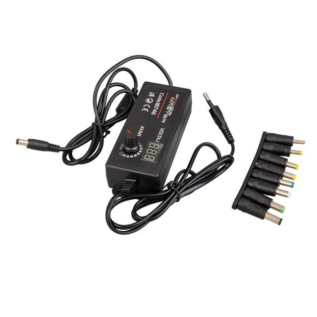 Powermaster PM-18746 Dijital Ekranlı 12 Volt - 24 Volt / 5 Amper Çok Uçlu Ayarlı Kademeli Adaptör