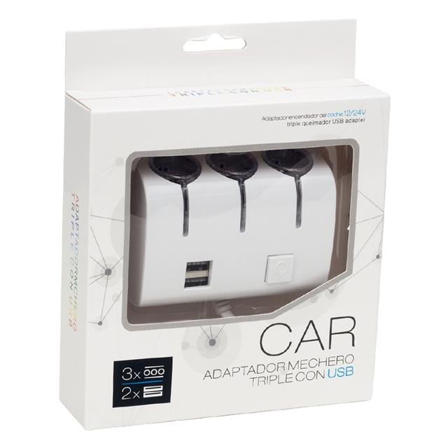 PowerMaster PM-18952 12V/24V Uyumlu 3’lü Oto Çakmak Çoklayıcı ve 2’li USB Şarj Cihazı