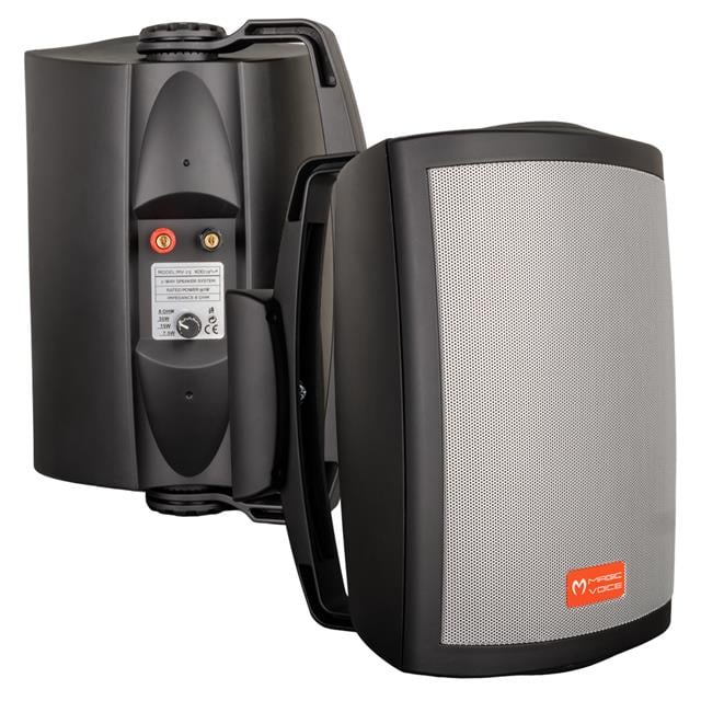 Magicvoice MV-25 16 Cm 80W 2 Yollu Siyah Sütun Hat Trafolu Hoparlör 2’li Takım