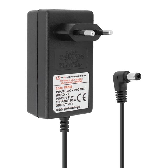 Powermaster PM-19255 21 Volt - 1 Amper - 21 Watt 5.5*2.5 Mm L Uçlu Şarjlı Matkap Adaptörü