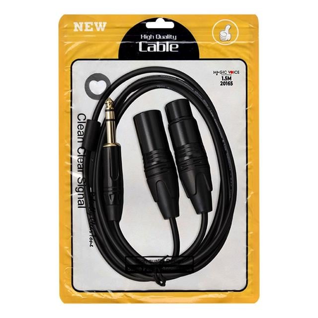Magicvoice LD390A Canon Erkek Dişi - 6.3 Mm Stereo Erkek 1.5 Metre Kablo