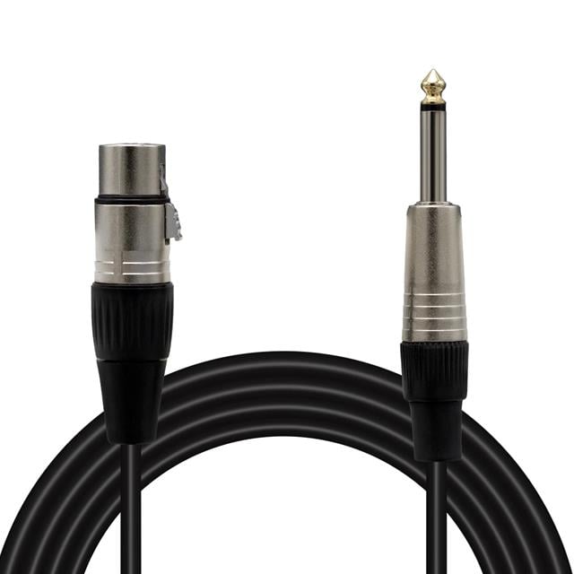 MagicVoice LD379B 15 Metre Canon XLR Dişi - 6.35mm Mono Erkek Metal Jak Mikrofon Ses Kablosu