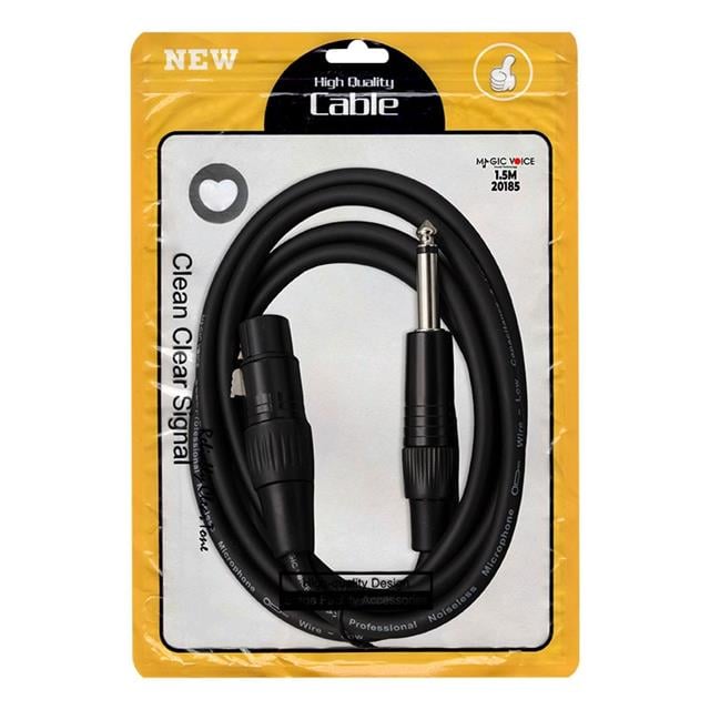 MagicVoice LD379 1.5 Metre Canon XLR Dişi - 6.35mm Mono Erkek Mikrofon Ses Kablosu