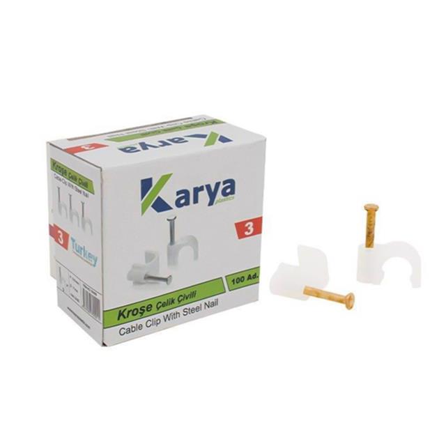 Karya Kroşe 3 Numara Çelik Çivili 100’lü Paket