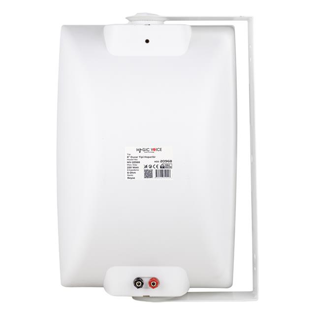 Magicvoice MV-20968 İki Yollu 8’’ 20cm 8 Ohm 250W Trafosuz Beyaz Hoparlör