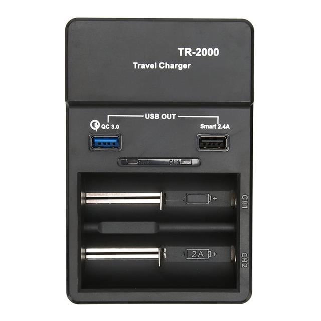 Liitokala TR-2000 Universal AA-AAA-18650-14500-123A Akıllı İkili Pil Şarj Cihazı