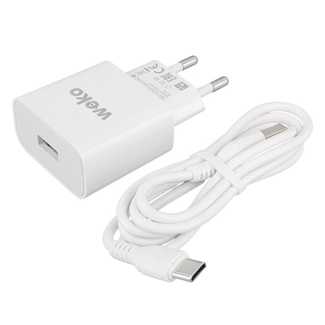 Weko WK-21435 M7 2.1 Amper Telefon Şarj Adaptörü + Type-C Kablo