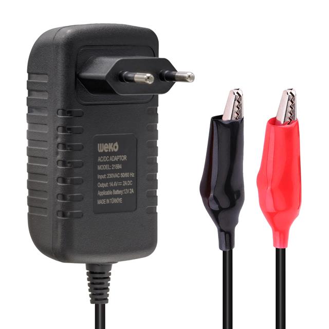 Weko 14.4V-2A Akü Şarj Cihazı Jel Kuru Asitli Akülere Uygun (10 Amper ve Altında Aküler İçin Uygundur)