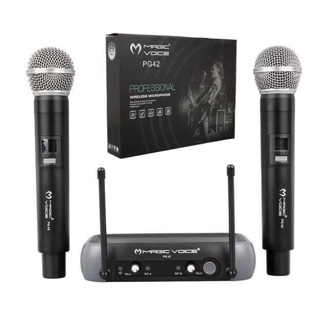 Magicvoice PG-42X Vhf 2 El Kablosuz Volüm Kont Telsiz Mikrofon