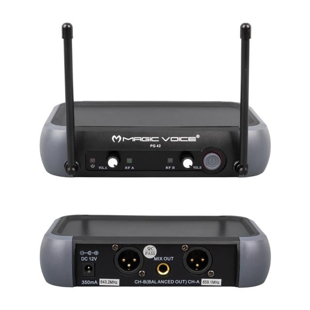 Magicvoice PG-42X Vhf 2 El Kablosuz Volüm Kont Telsiz Mikrofon