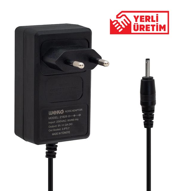 Weko 9 Volt 2 Amper İnce Uç Tablet Pc Adaptörü