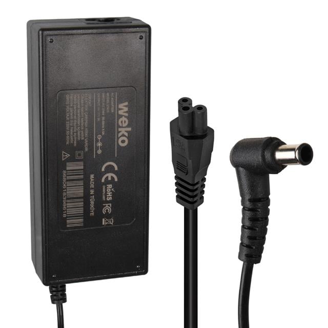 Weko 14 Volt - 3 Amper 6.5*4.4 Uçlu İğneli Yerli Üretim Plastik Kasa Masaüstü Samsung Monitör Adaptörü