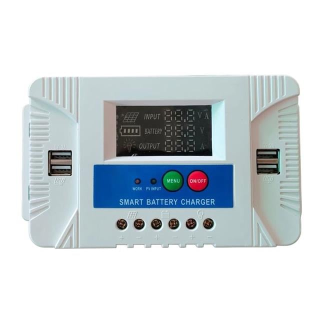 Powermaster PM-10A 12V-24V 10 Amper 4 USB Çıkışlı Dijital Ekranlı Solar Şarj Regülatörü