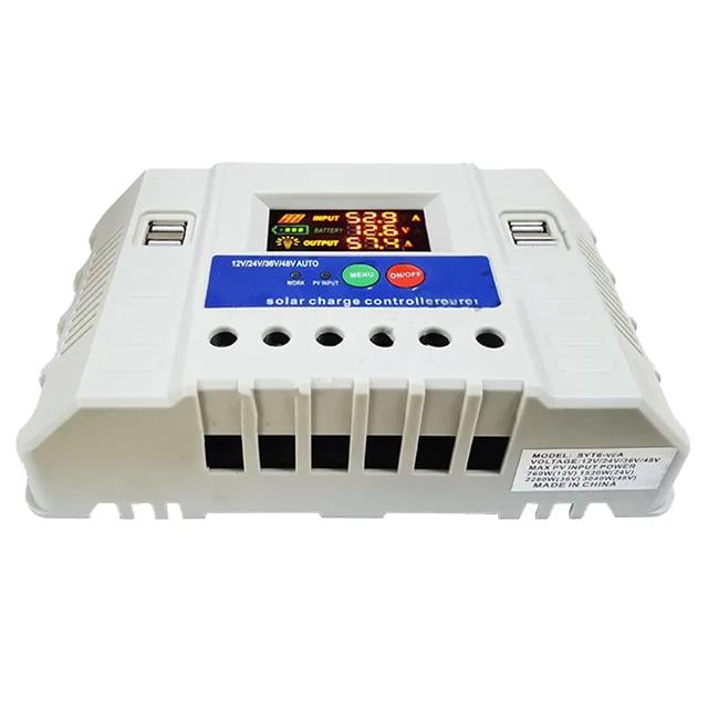 Powermaster PM-50A 12V-24V-36V-48V 50 Amper 4 USB’li Dijital Otomatik Solar Şarj Regülatörü