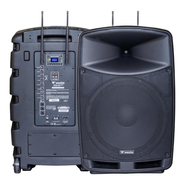 Westa WAP-12505 12’’ 300W 2 Yollu Bluetooth Şarjlı Kabin Hoparlör