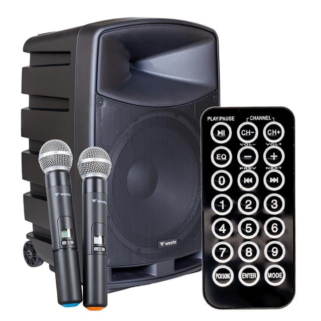 Westa WAP-12505 12’’ 300W 2 Yollu Bluetooth Şarjlı Kabin Hoparlör