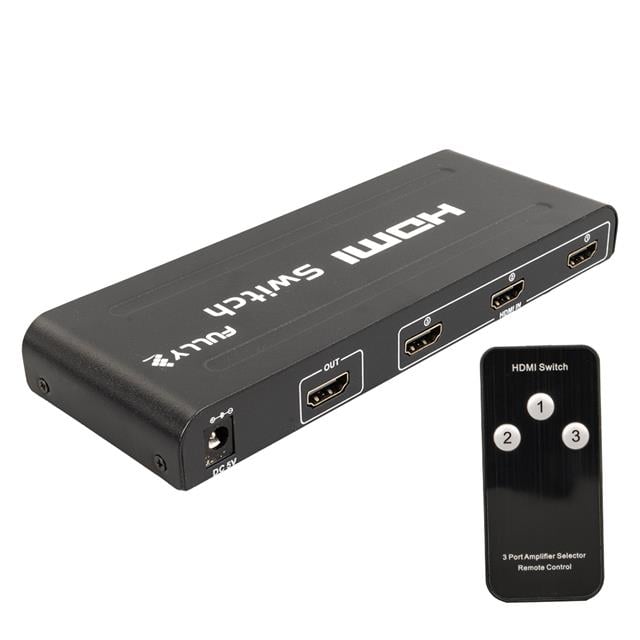 Fully G-538H 3 Giriş 1 Çıkış Hdmi Switcher Toplayıcı Metal Kasa Adaptörlü