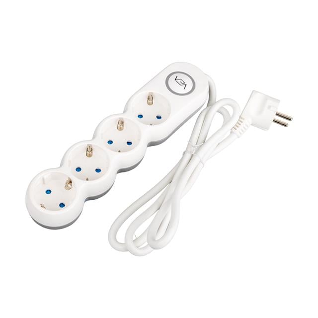 Vea VE-2S4S 4’Lü 1.5 Metre Kablolu Anahtarlı Grup Priz