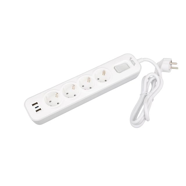 Vea VE-NOVA104U A Class 4’lü 2 Usb’li Anahtarlı 1.5 Metre Grup Priz