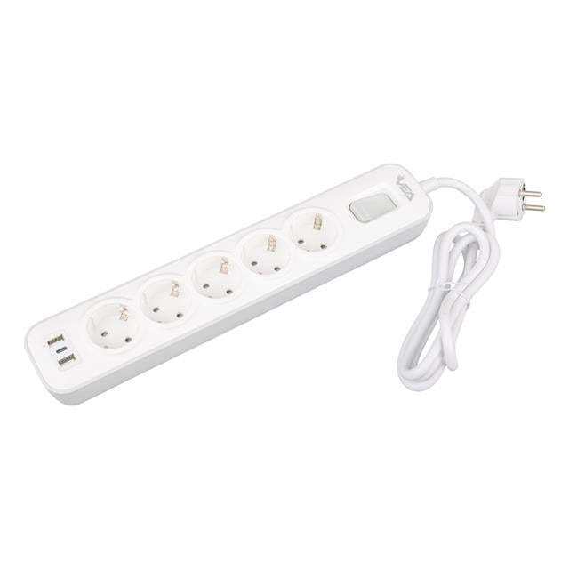 Vea VE-NOVA105U A Class 5’li 2 Usb’li Anahtarlı 1.5 Metre Akım Korumalı Priz