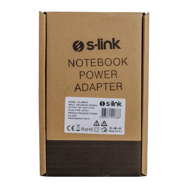 S-Link SL-NBA70 90Watt 19.5Volt 4.74Amper 6.5x4.4 Uçlu Sony Notebook Adaptör