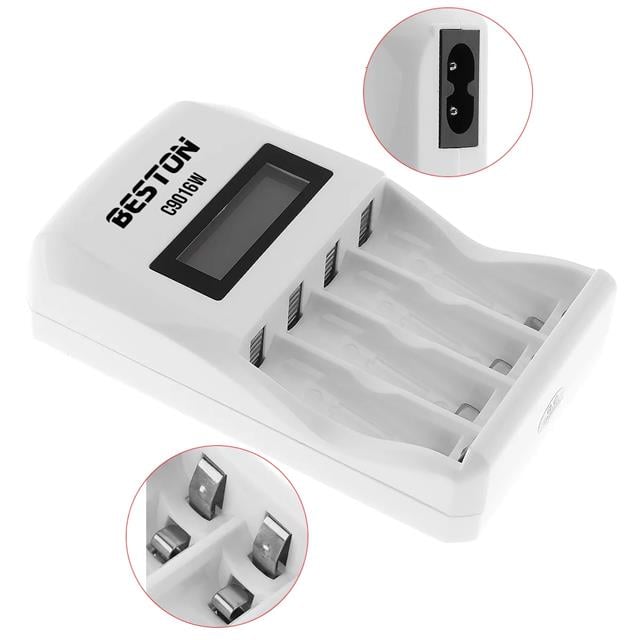 Beston C9016W Lcd Ekran AA 1800mah AAA 900mah Ekranlı Süper Hızlı Pil Şarj Cihazı