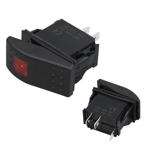 PowerMaster RK1-06N Sembollü Işıklı 3 Pinli On-Off 12-24V Marin Switch