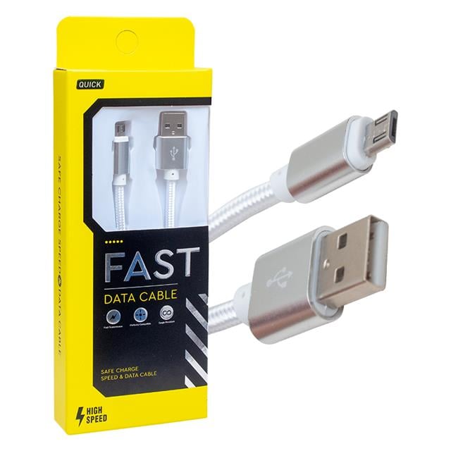 Powermaster Metal Örgülü Micro USB Şarj Data Kablosu